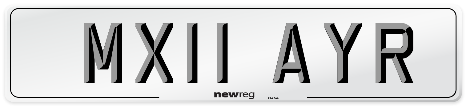 MX11 AYR Number Plate from New Reg